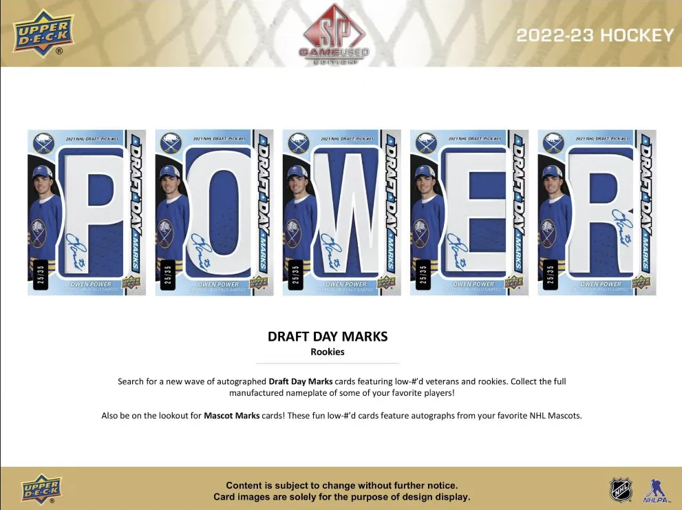 2022-23 Upper Deck SP Game Used Hockey Hobby