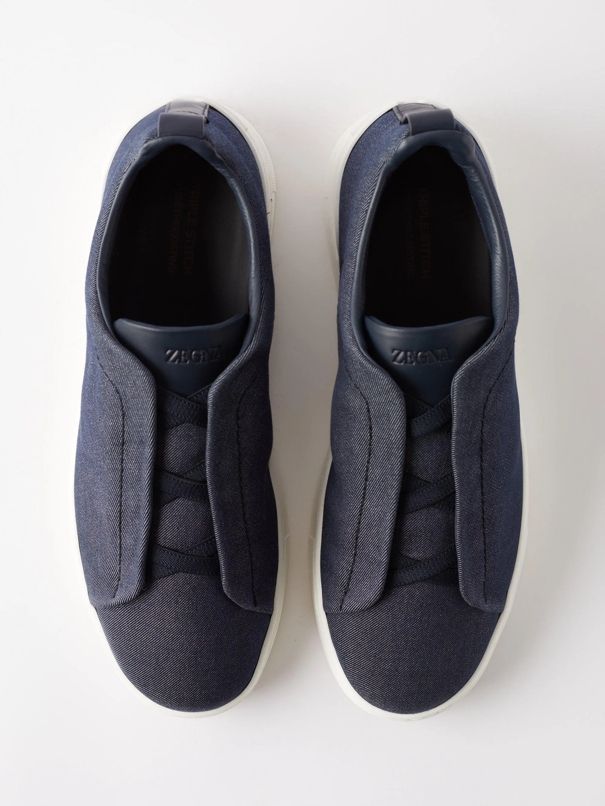 $800 ERMENEGILDO ZEGNA - COUTURE "Triple Stitch" Sneakers - 7.5 US (40,5 EU)
