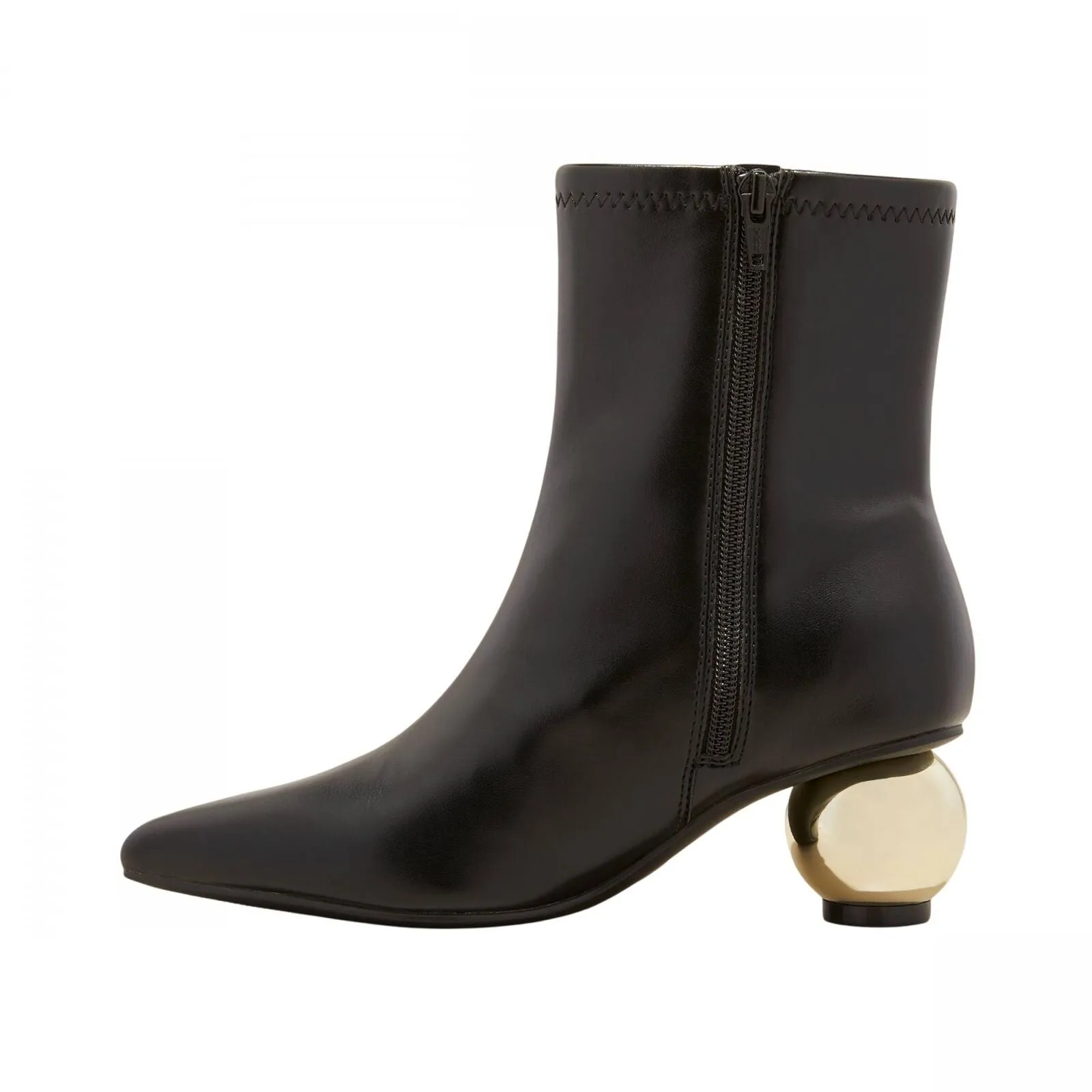 A New Day Jaz Ball Heel Stretch Ankle Boots with Memory Foam Insole Black 8.5M