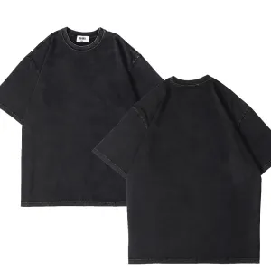 Acid Washed Cotton Hip Hop T-Shirt