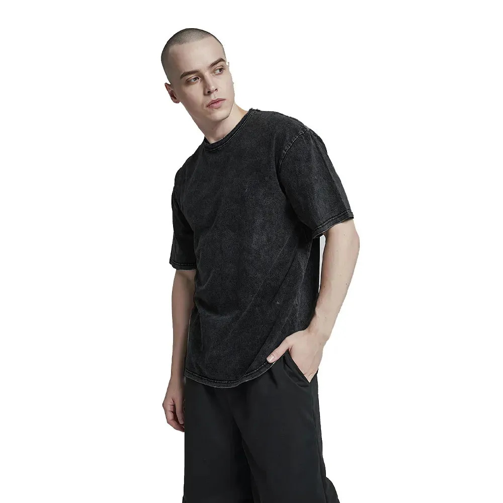 Acid Washed Cotton Hip Hop T-Shirt