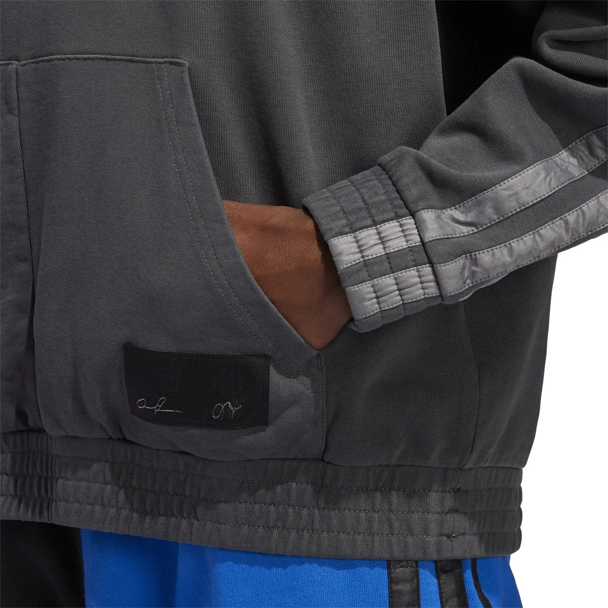 Adidas Basketball Men Daniel Patrick x James Harden Hoodie Black Linen FR5759