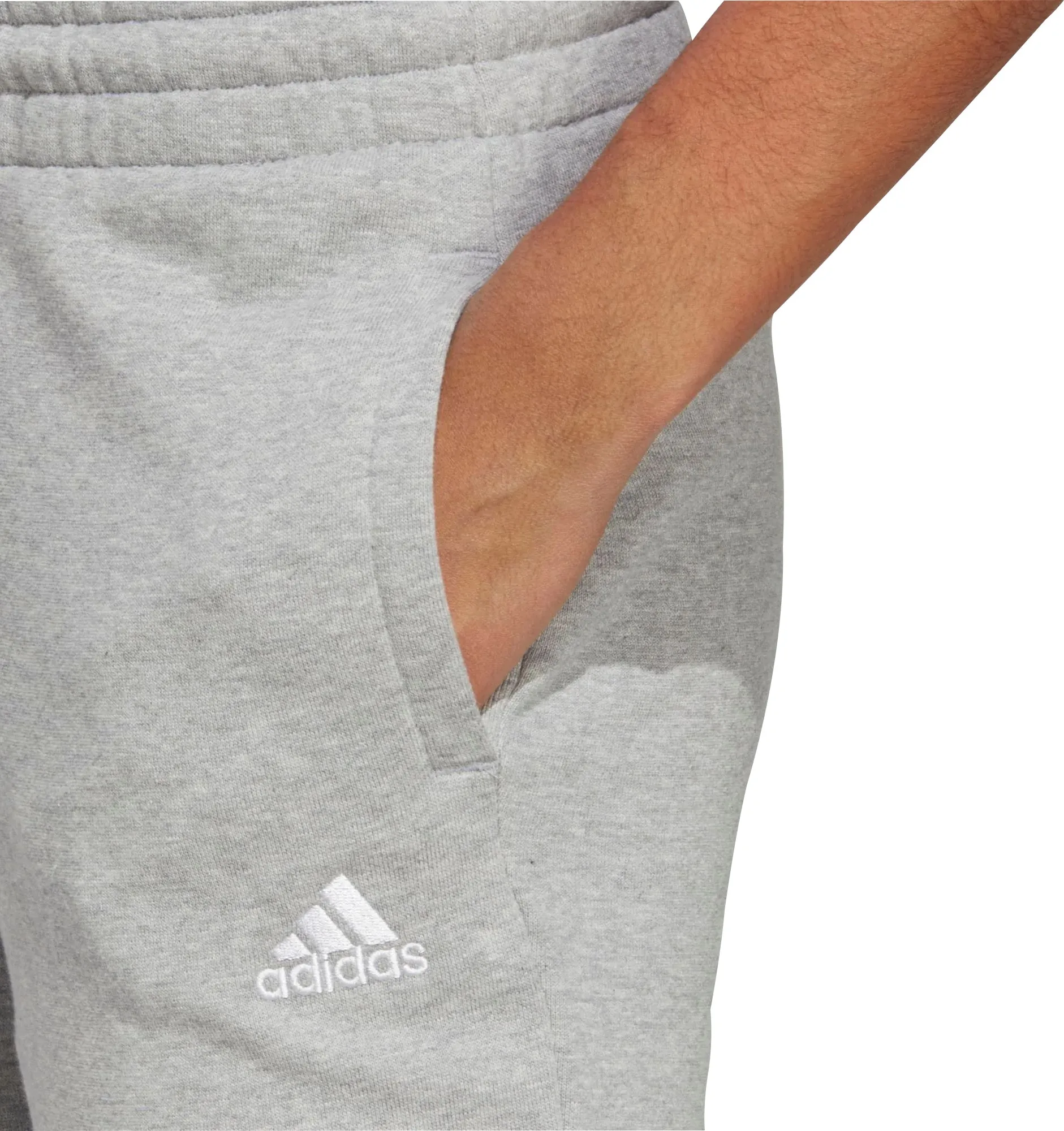adidas Essentials Linear French Terry Womens Cuffed Joggers - Grey