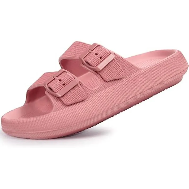 Adjustable Dual Buckle EVA Sandals For Unisex