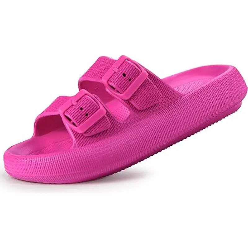 Adjustable Dual Buckle EVA Sandals For Unisex