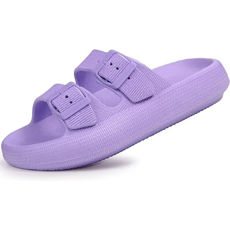 Adjustable Dual Buckle EVA Sandals For Unisex