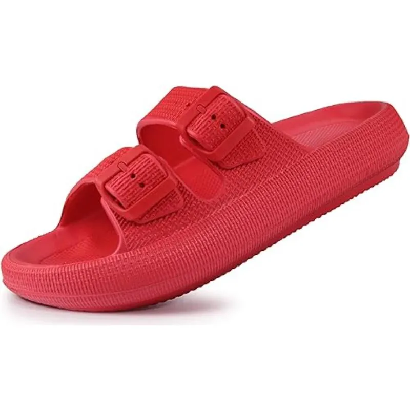 Adjustable Dual Buckle EVA Sandals For Unisex
