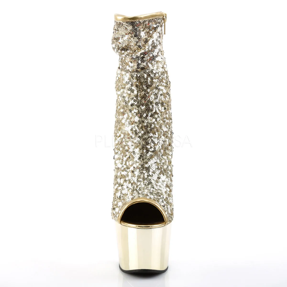 ADORE-1008SQ  Gold Sequins/Gold Chrome
