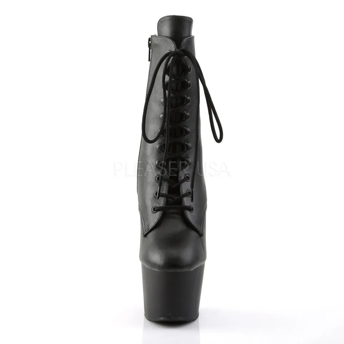 ADORE-1020  Black Faux Leather/Black Matte