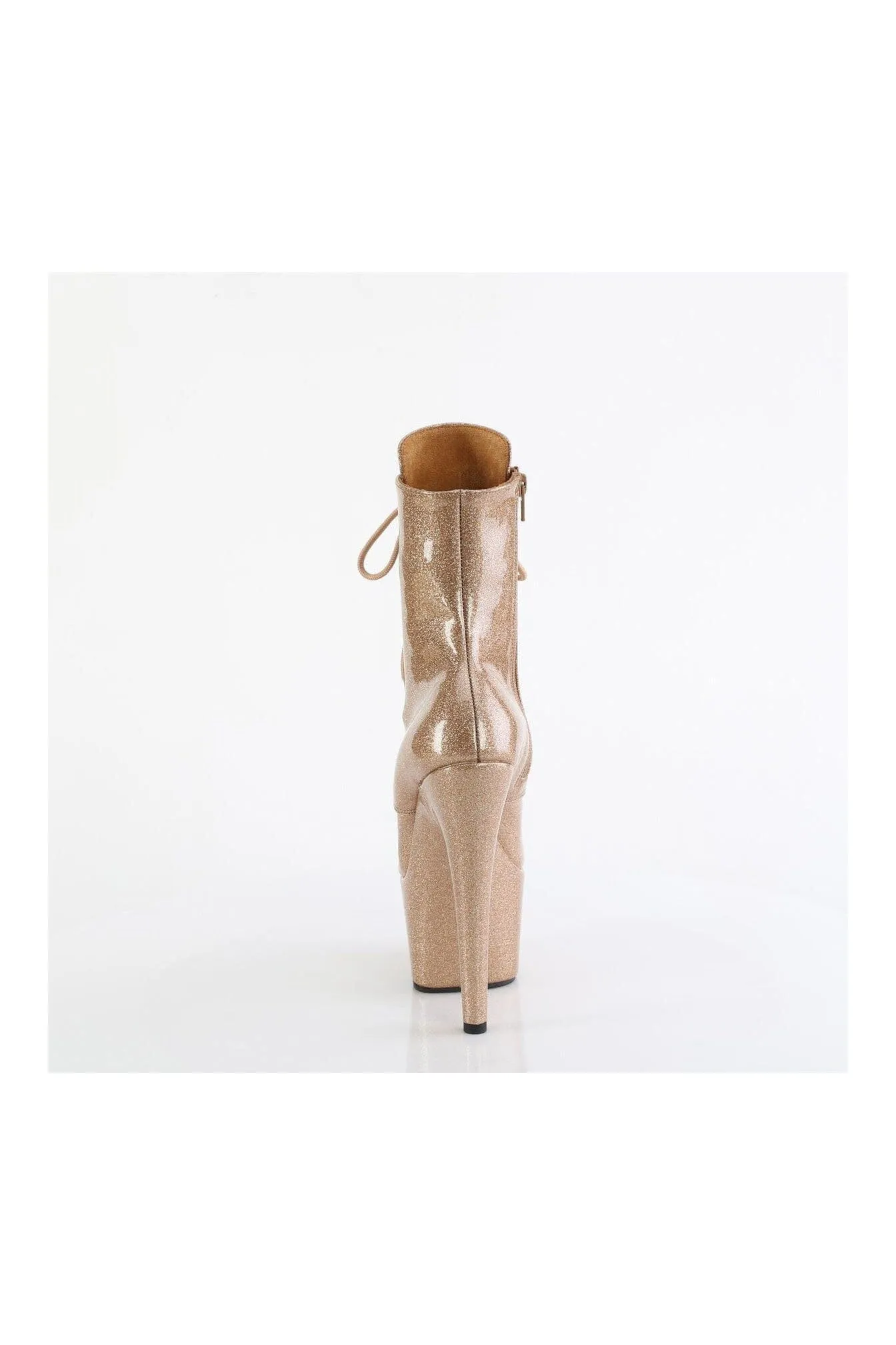 ADORE-1020GP Gold Glitter Patent Ankle Boot
