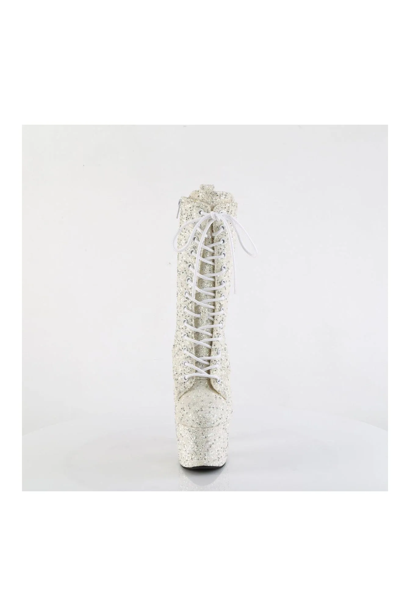 ADORE-1040GR Ivory Glitter Ankle Boot
