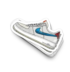 Air Force 1 Low "Undefeated White" Sneaker Sticker