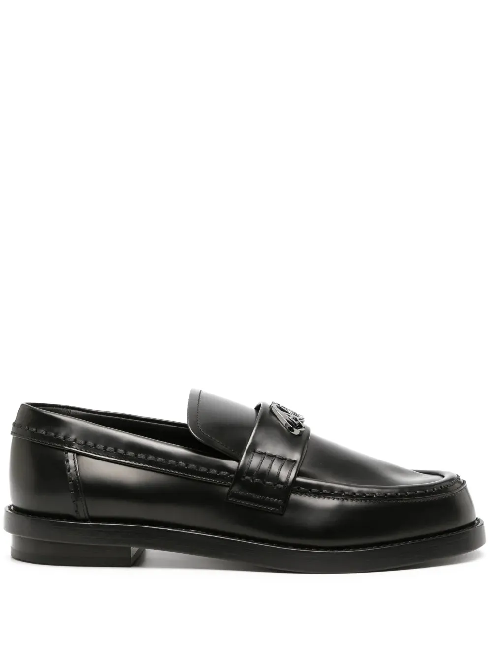 Alexander McQueen Seal-plaque leather loafers