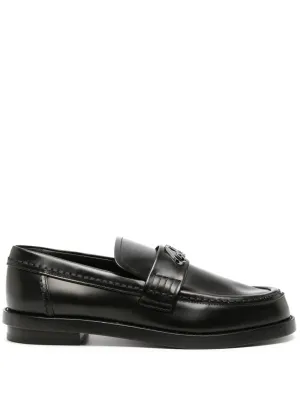 Alexander McQueen Seal-plaque leather loafers