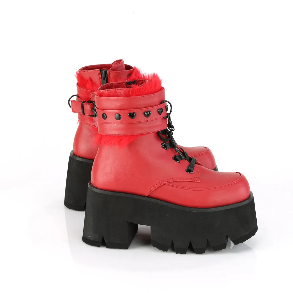 ASHES-57  Red Vegan Leather