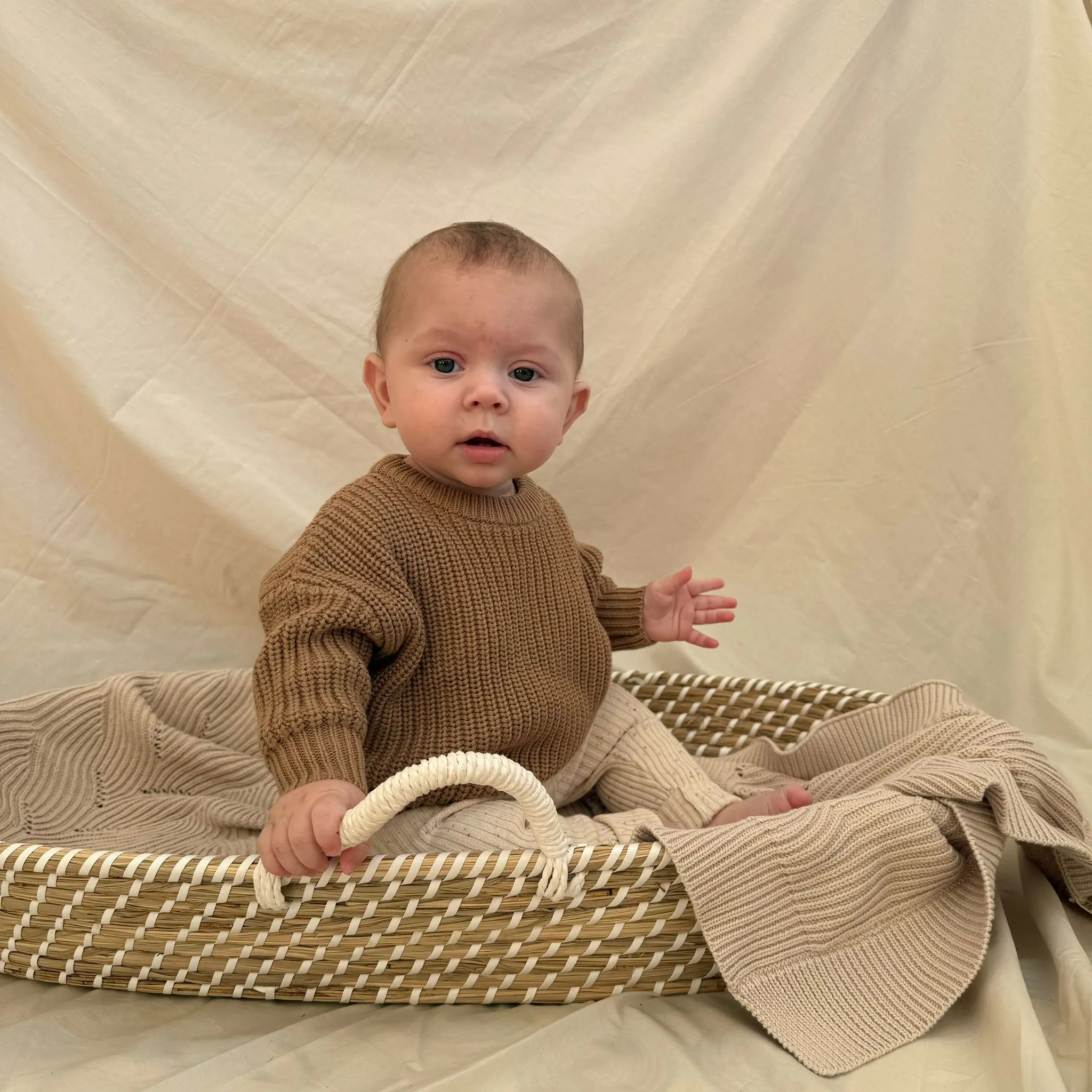 Aspen Chunky Knit Oversized Jumper (Latte)