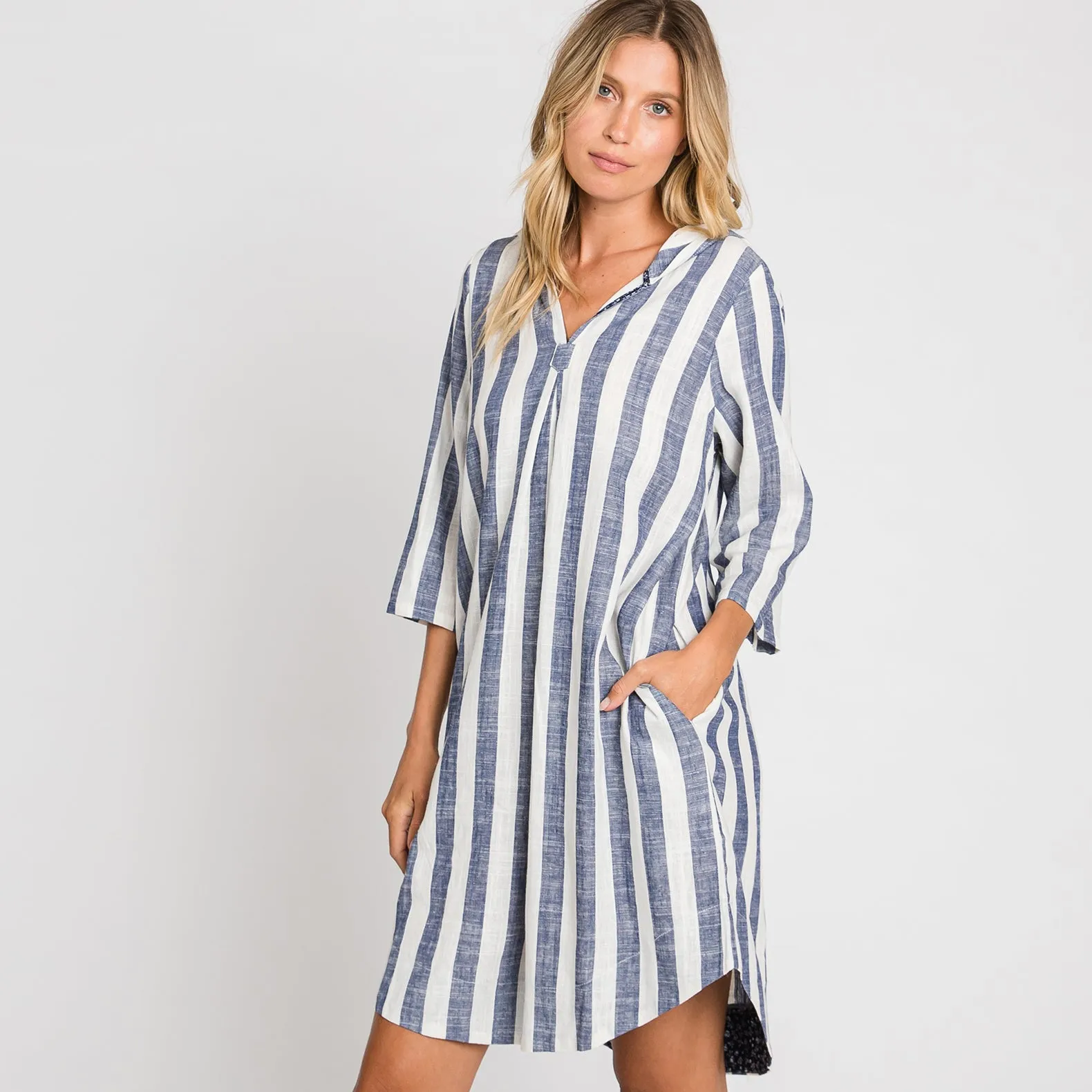 Assertive Stripe Hoodie Dress