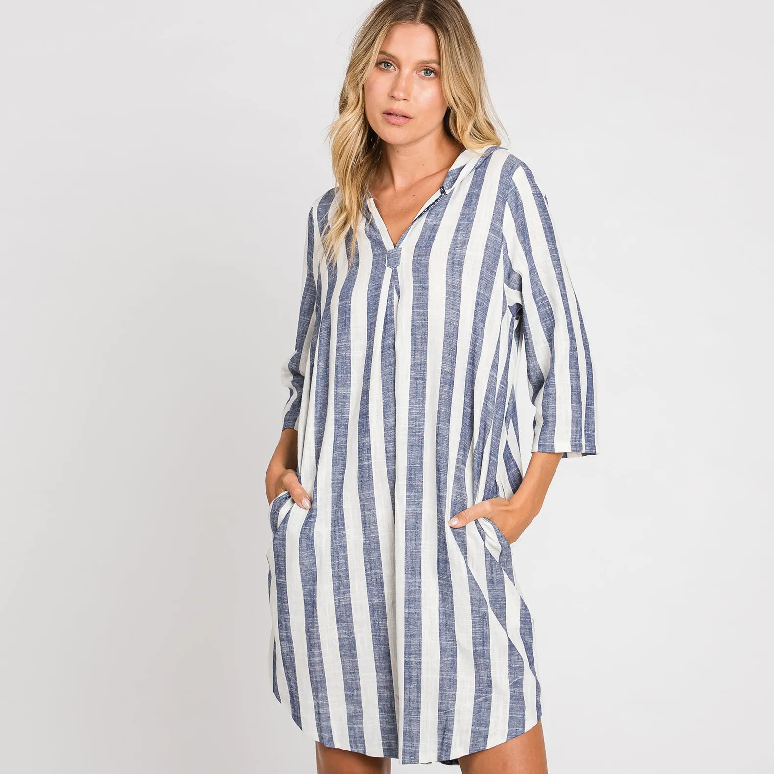 Assertive Stripe Hoodie Dress