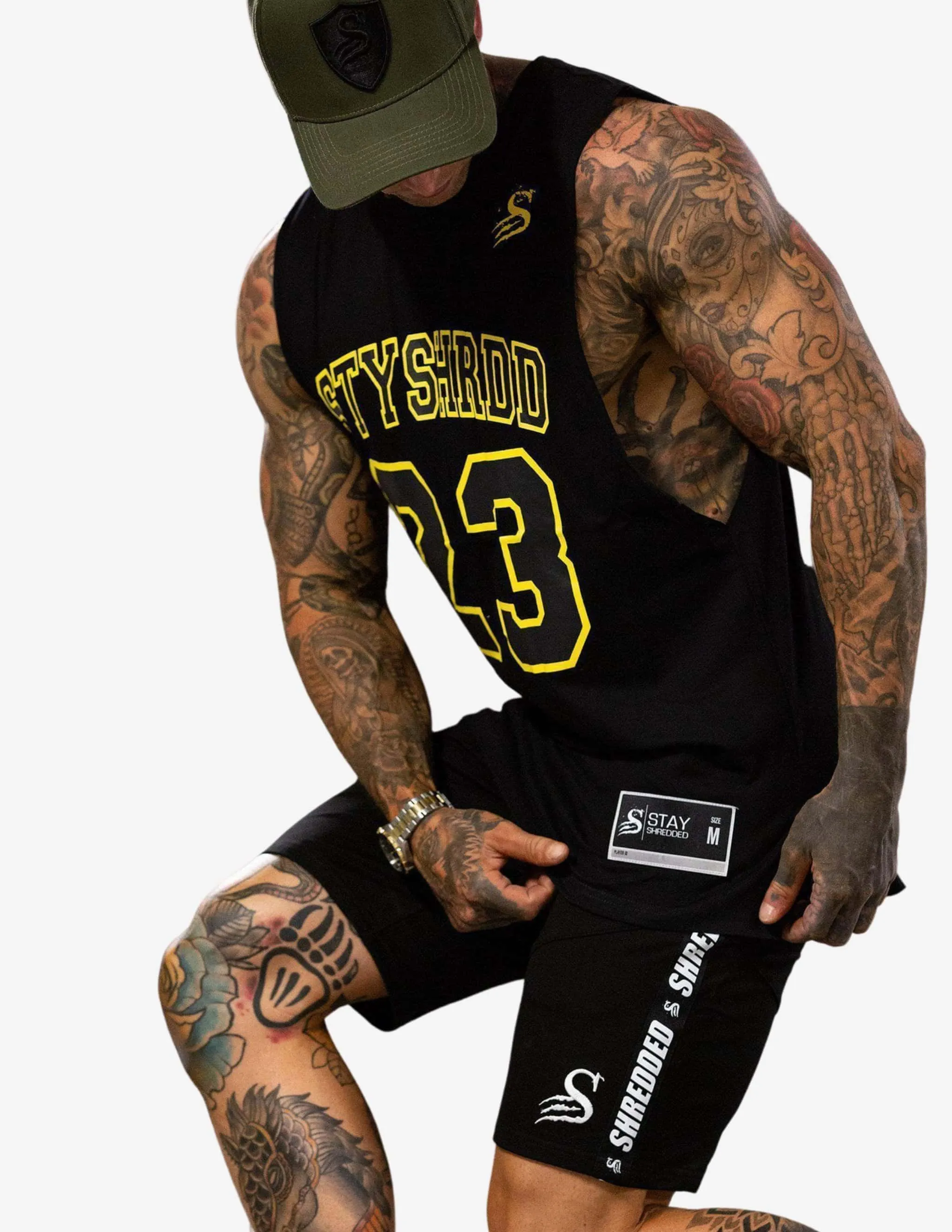 Basketball Tank top - Black/Yellow