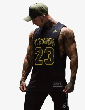 Basketball Tank top - Black/Yellow
