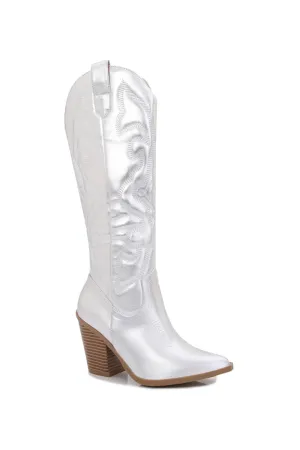 Berness Arizona Western Boots for Women in Silver | ARIZONA-SILVER