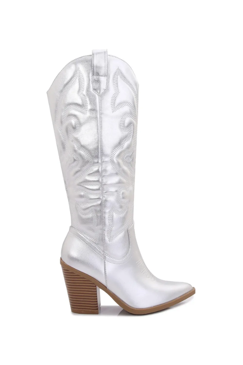 Berness Arizona Western Boots for Women in Silver | ARIZONA-SILVER