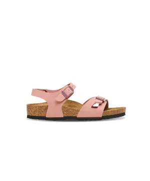 Birkenstock Kids Rio BirkiBuc Pink Clay Sandals