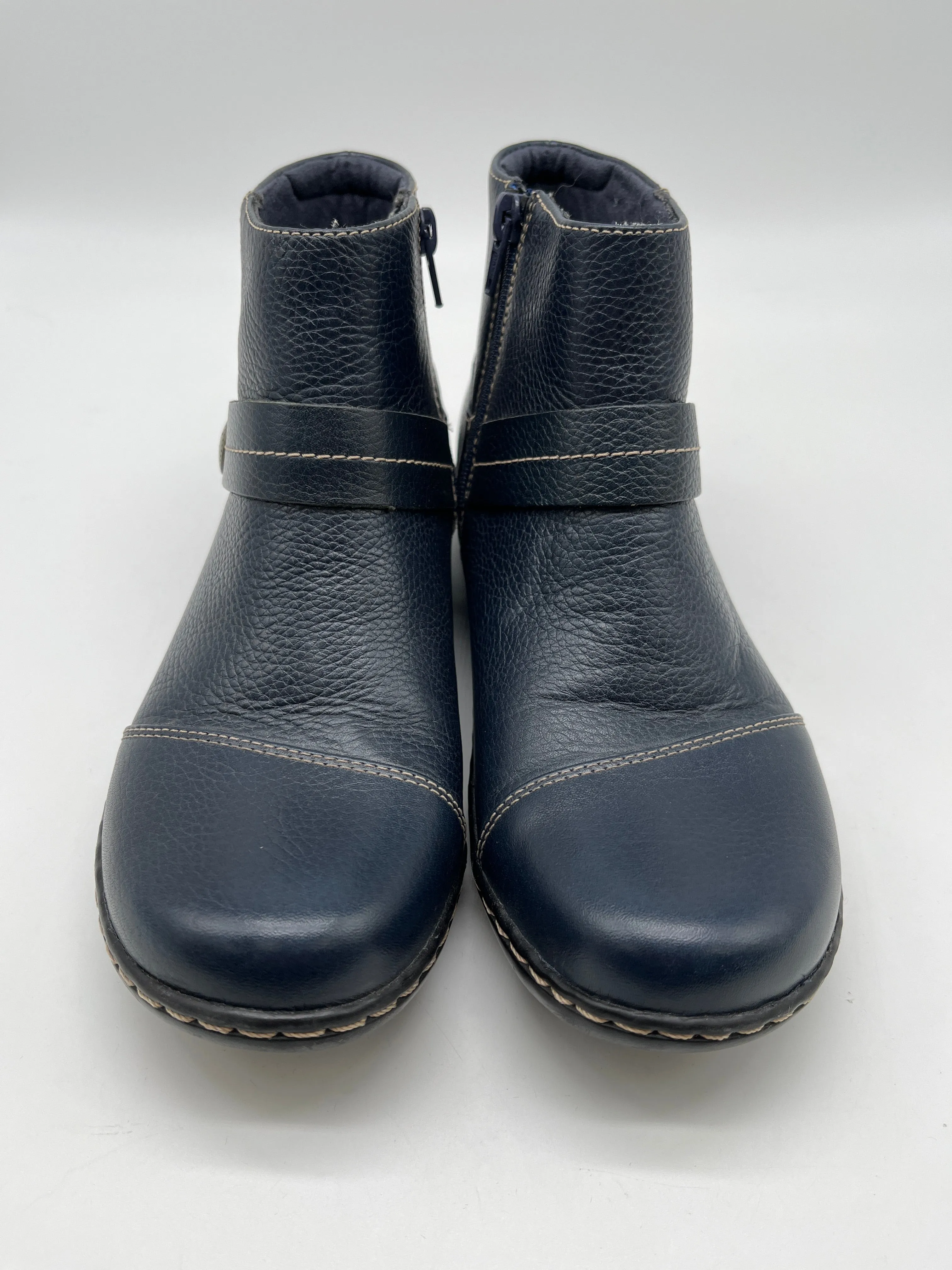 Boots Ankle Flats By Clarks In Blue, Size: 7.5