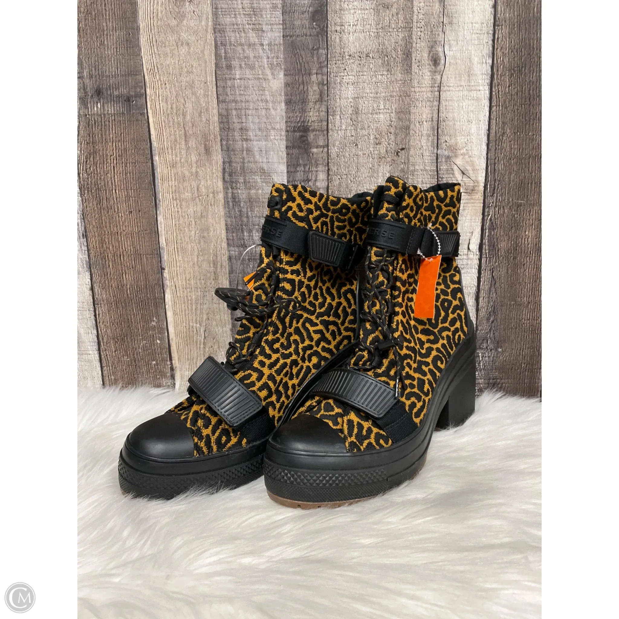 Boots Ankle Heels By Converse In Animal Print, Size: 10.5