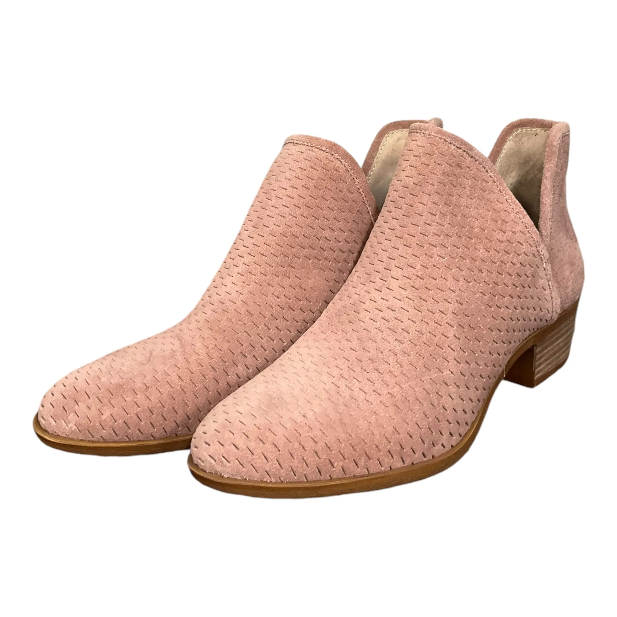 Boots Ankle Heels By Lucky Brand In Pink, Size: 8.5