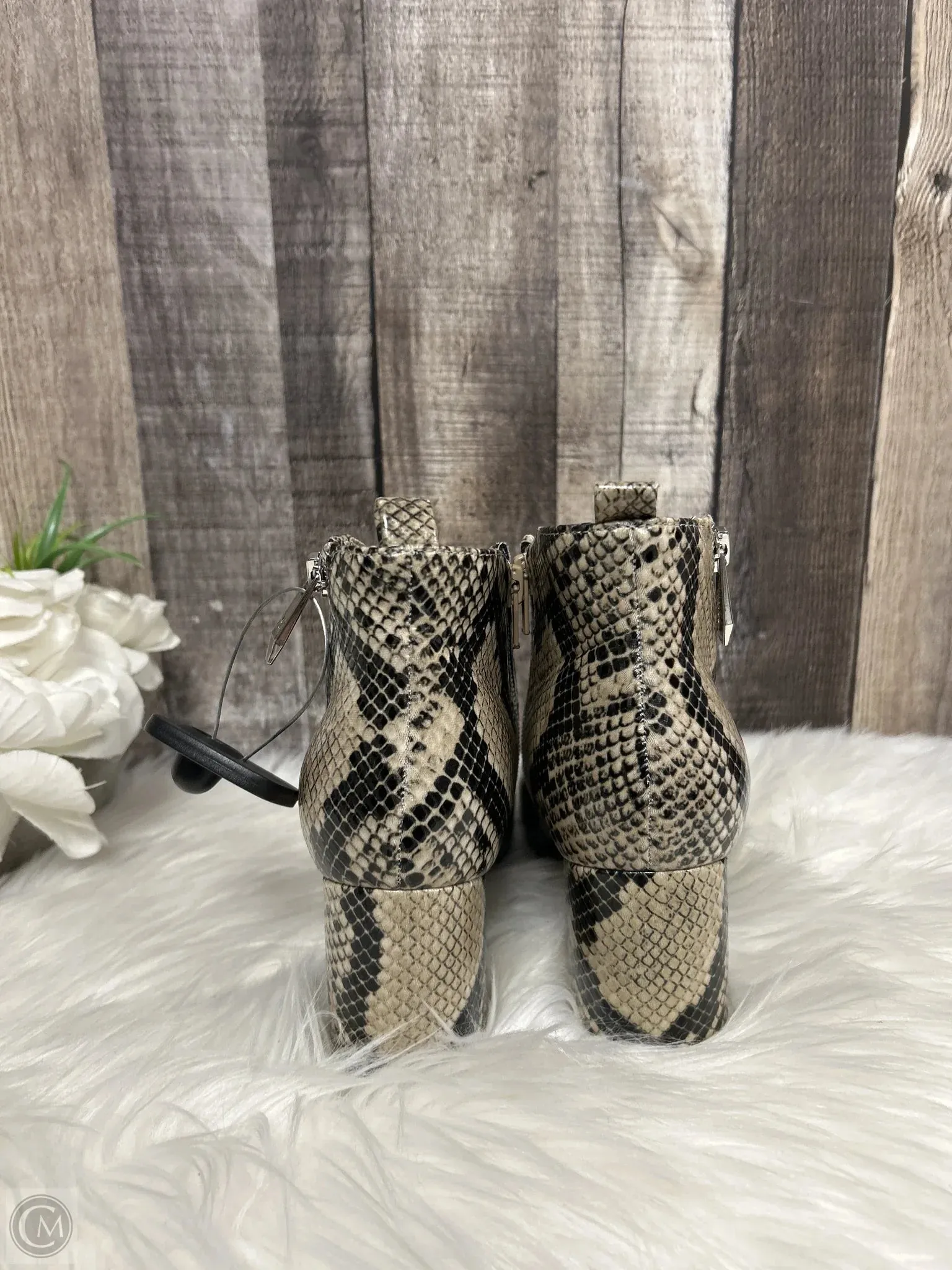 Boots Ankle Heels By Marc Fisher In Snakeskin Print, Size: 6