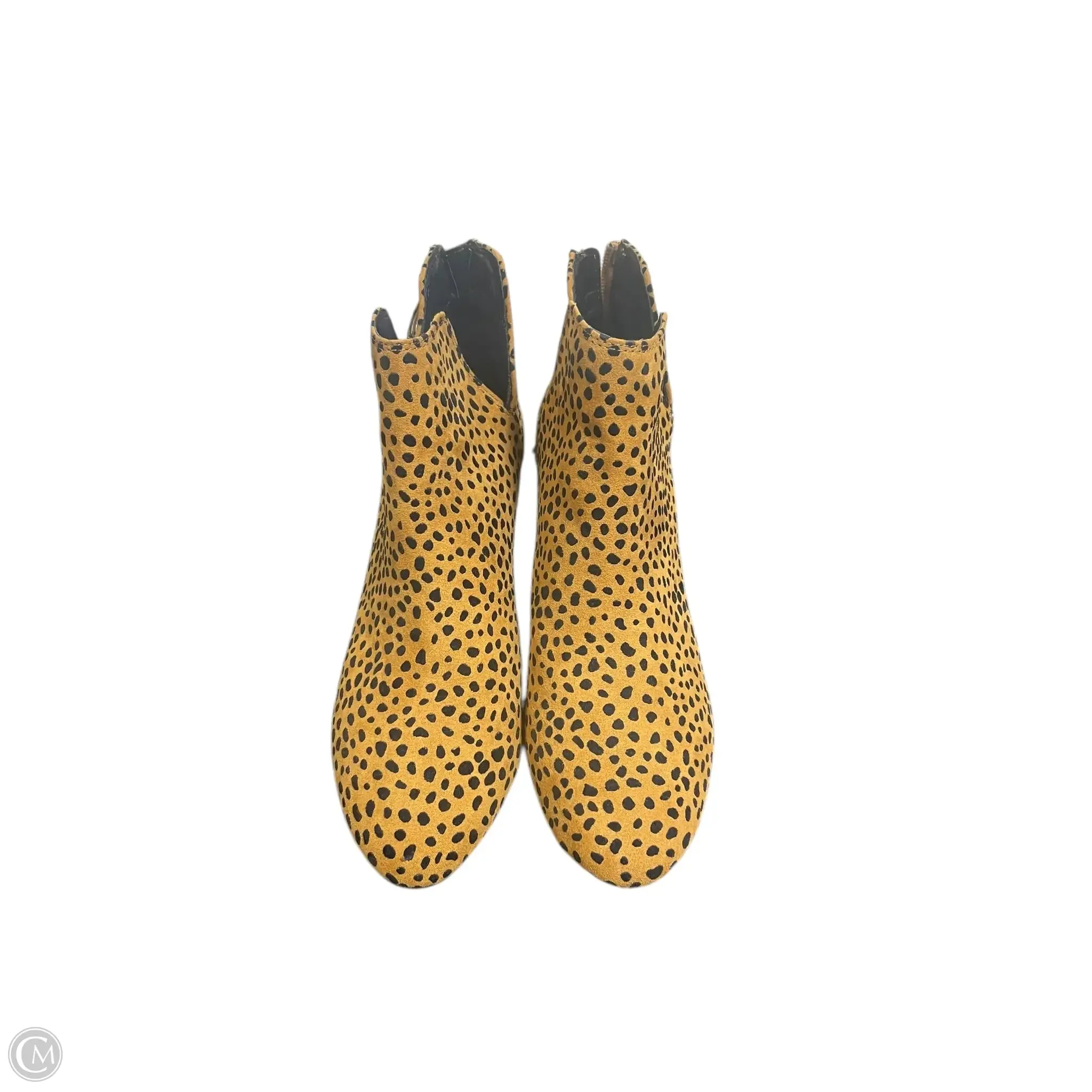 Boots Ankle Heels By Qupid In Animal Print, Size: 10
