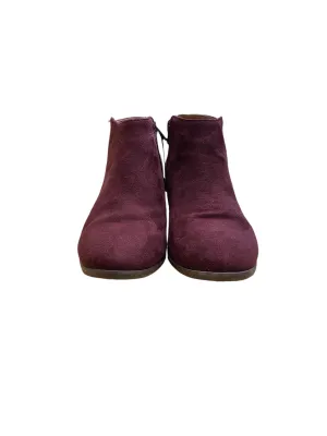 Boots Ankle Heels By Soda In Brown & Purple, Size: 7
