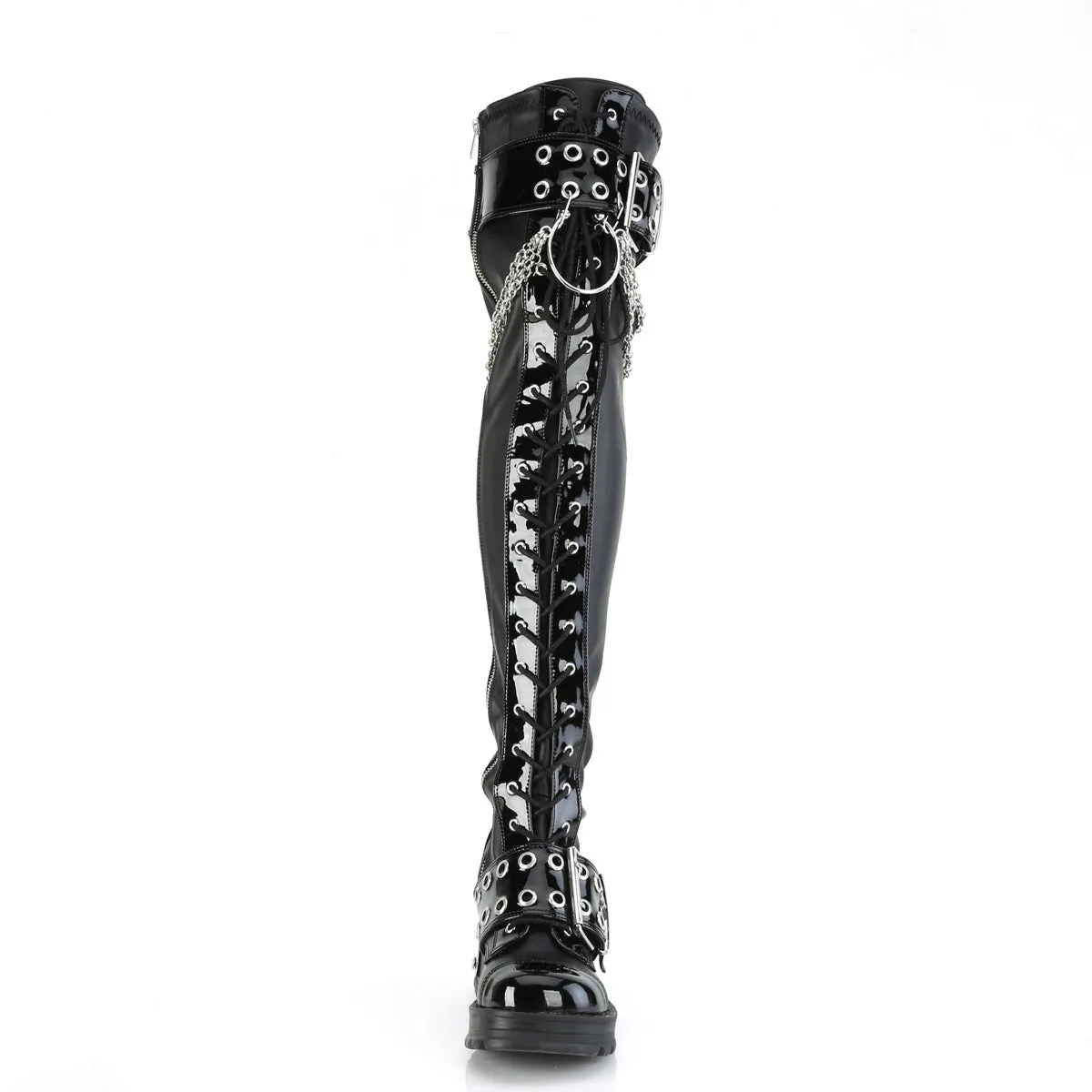 BRATTY-304  Black Stretch Vegan Leather