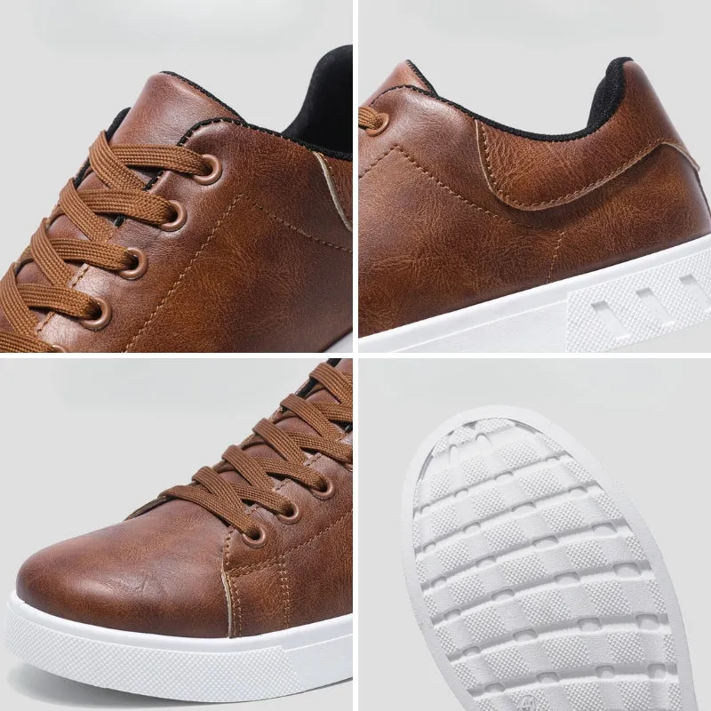 Brunello Craft Leather Sneakers
