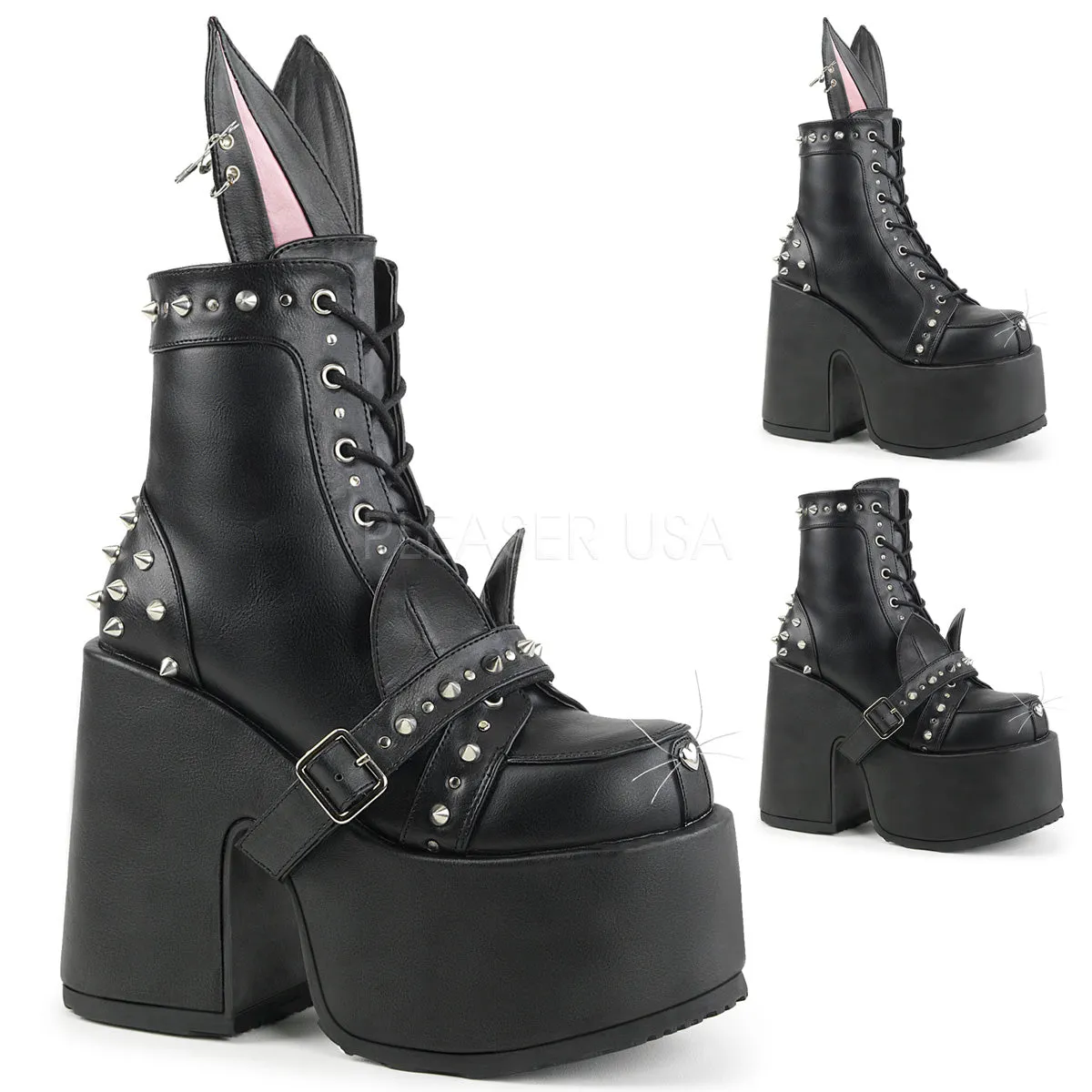 CAMEL-202  Black Vegan Leather