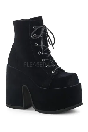 CAMEL-203 Demonia Ankle Boot | Black Velvet