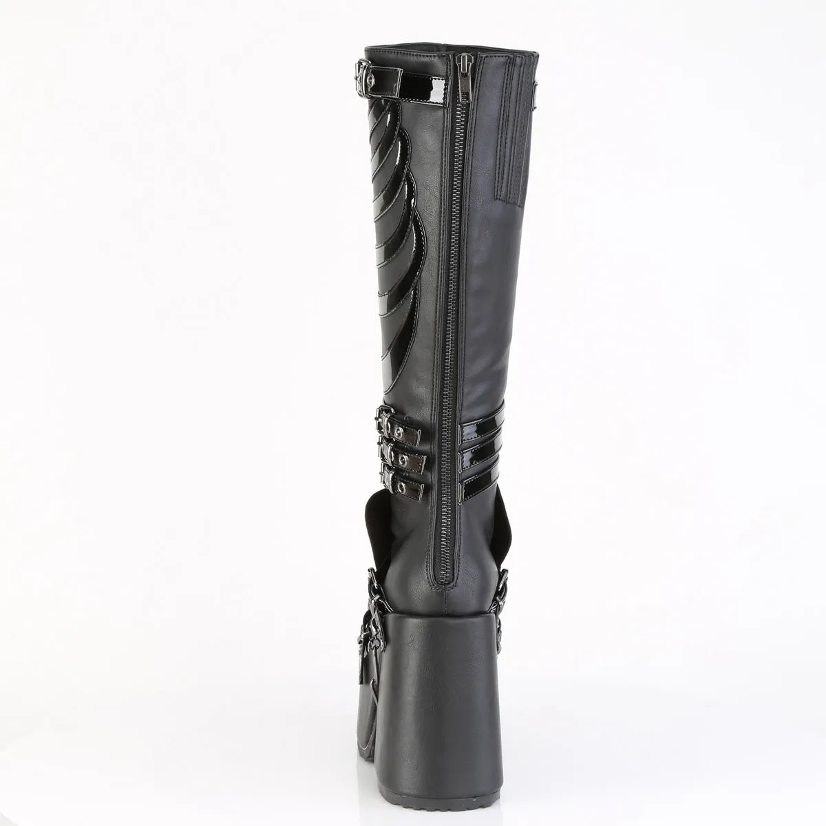 CAMEL-235  Black Vegan Leather-Patent