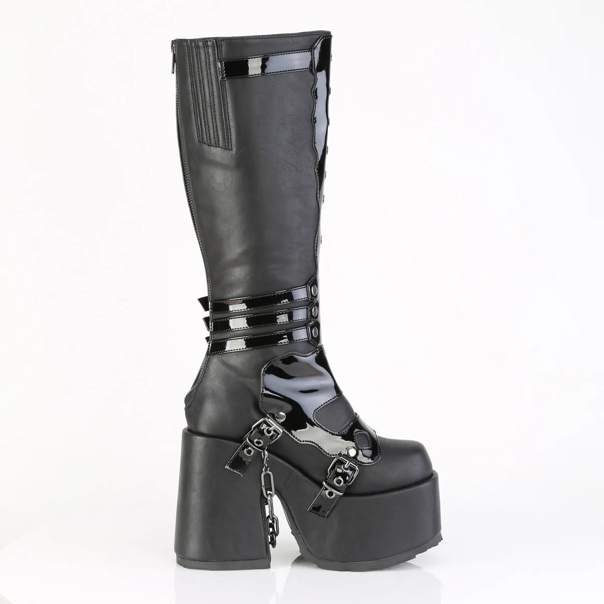 CAMEL-235  Black Vegan Leather-Patent