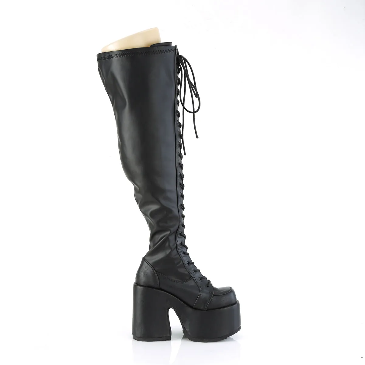 CAMEL-300WC  Black Stretch Vegan Leather