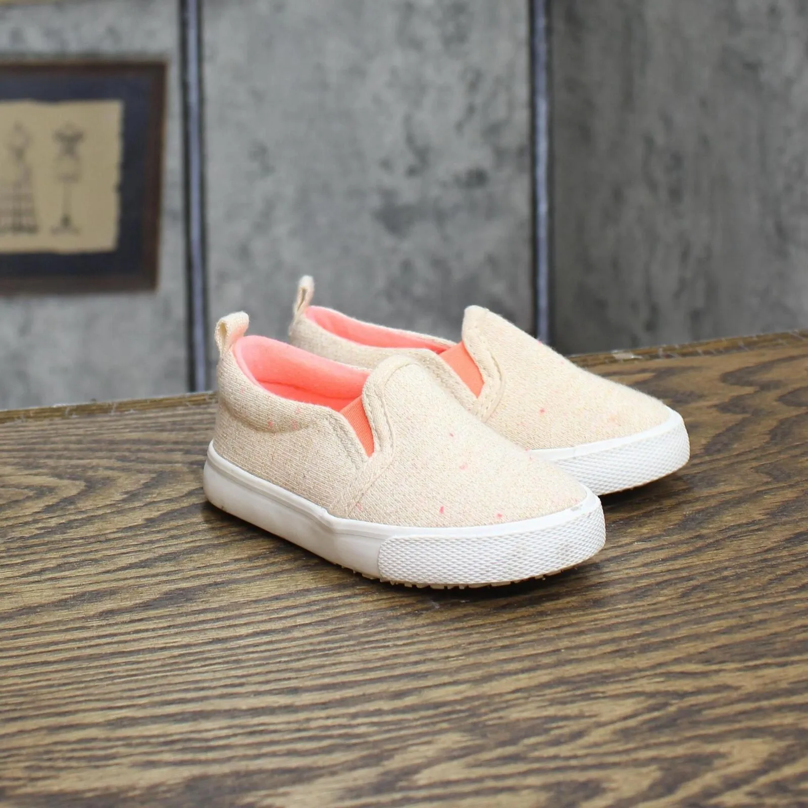 Cat & Jack Girls Toddler Slip On Sneakers 167081bfdb0b64 Brown / Pink 5T
