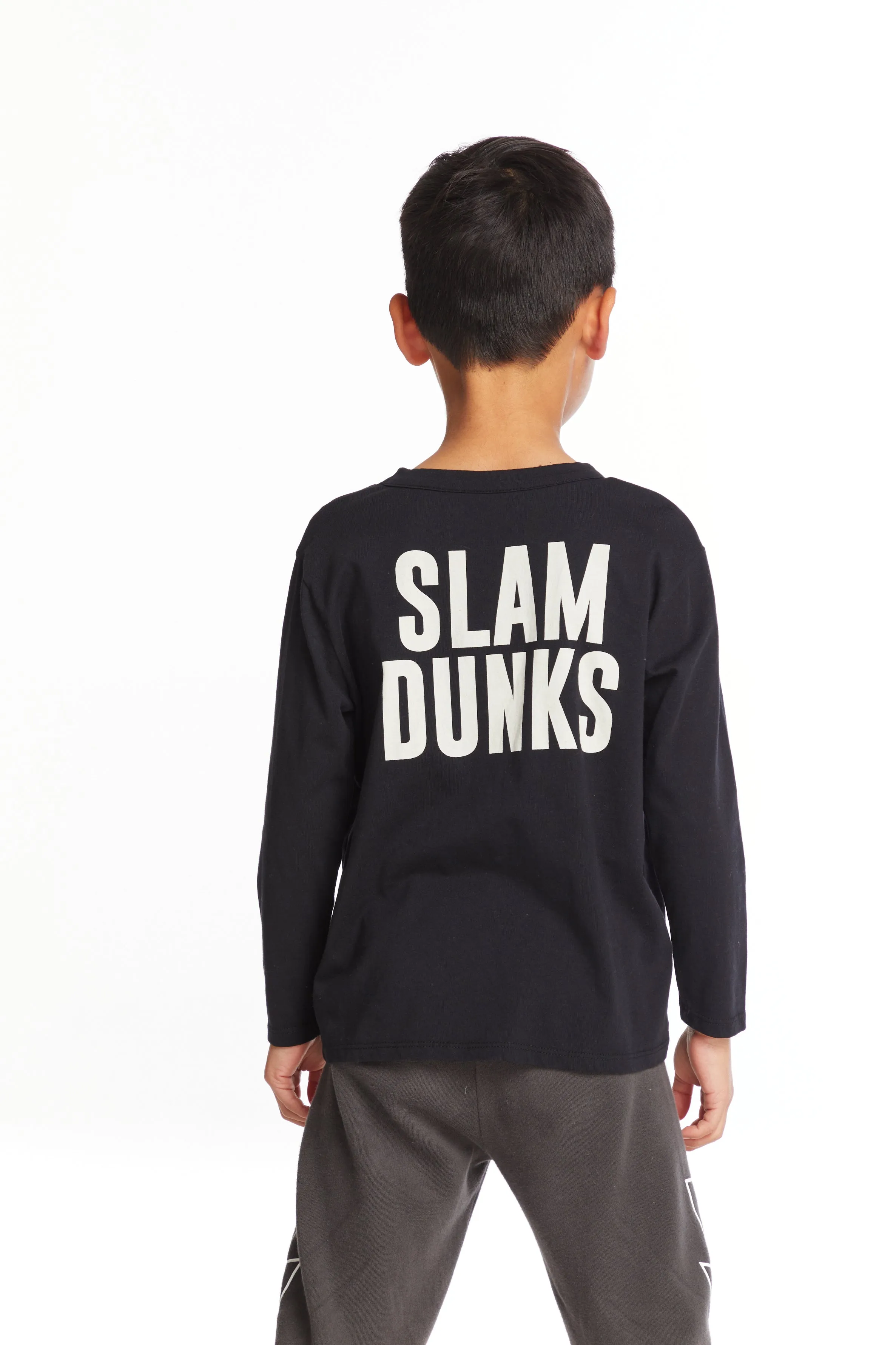 Chaser Slam Dunks Boys Long Sleeve Crew Neck Tee