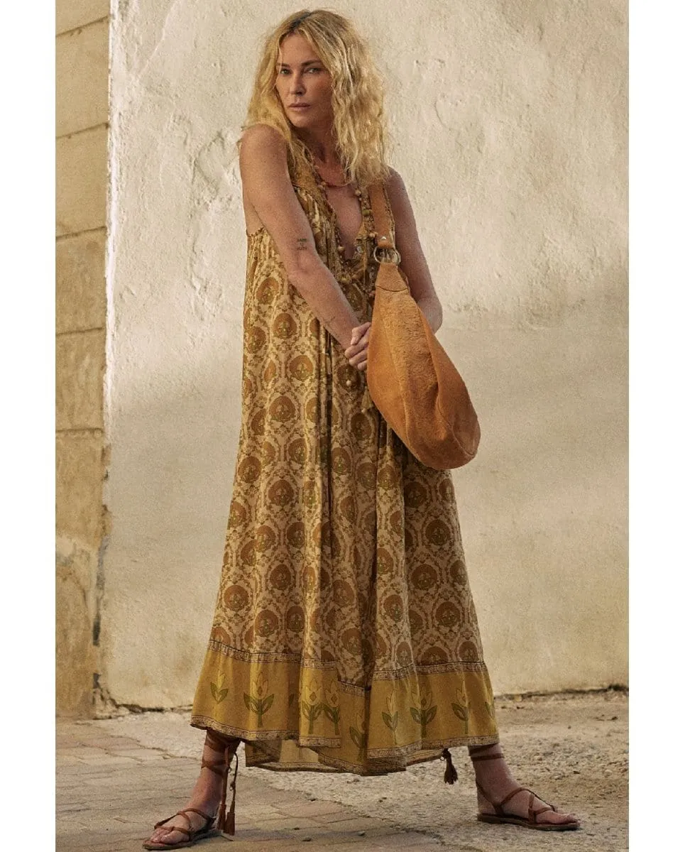 Chateau Maxi Sundress Champagne