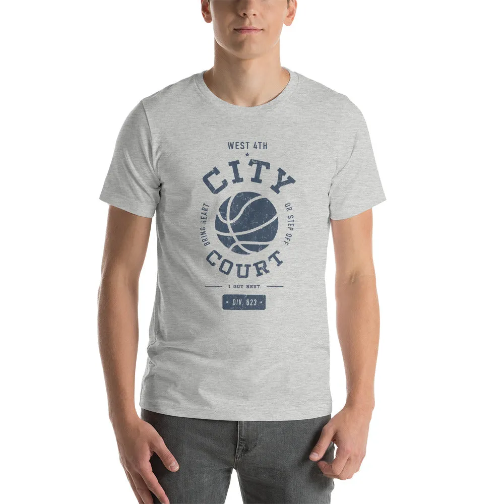 City Court (West 4th Basketball / NYC) — "BRING HEART" classic retro premium unisex T-shirt