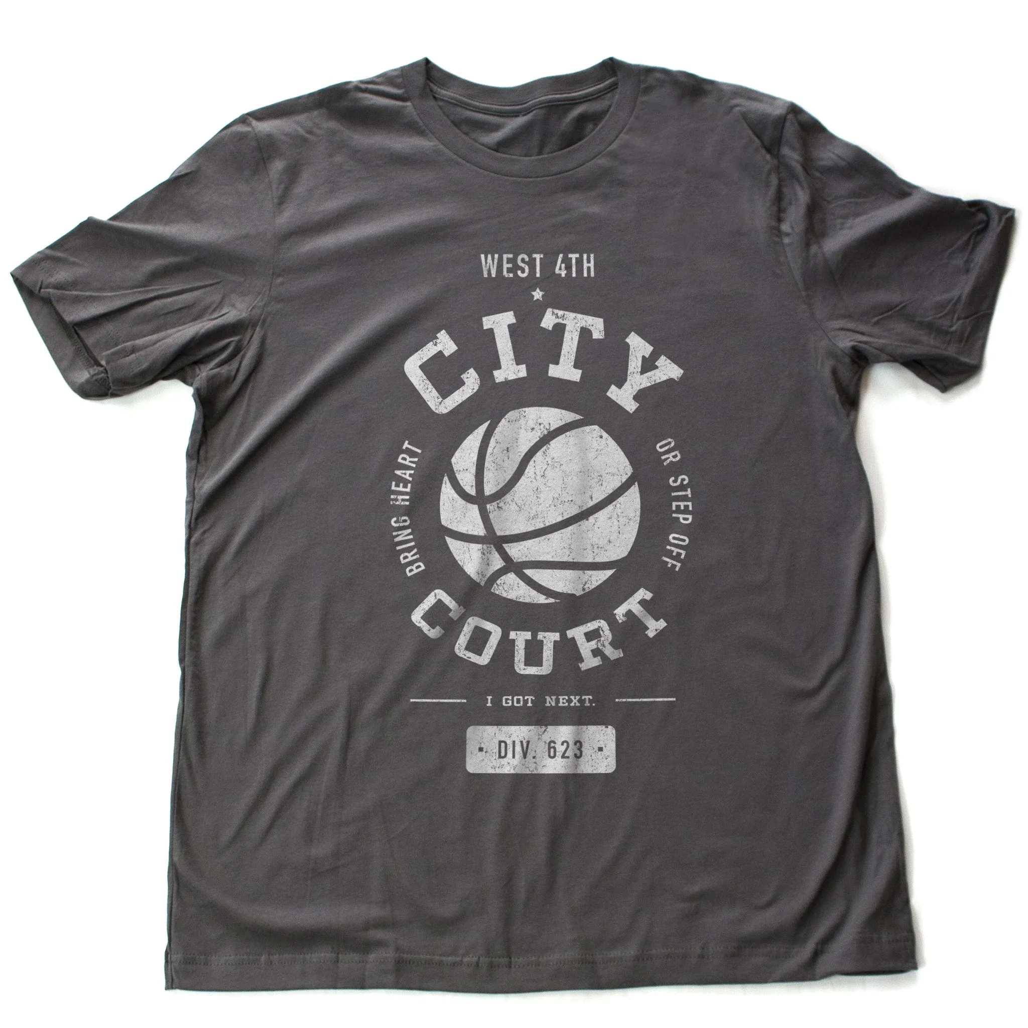 City Court (West 4th Basketball / NYC) — "BRING HEART" classic retro premium unisex T-shirt