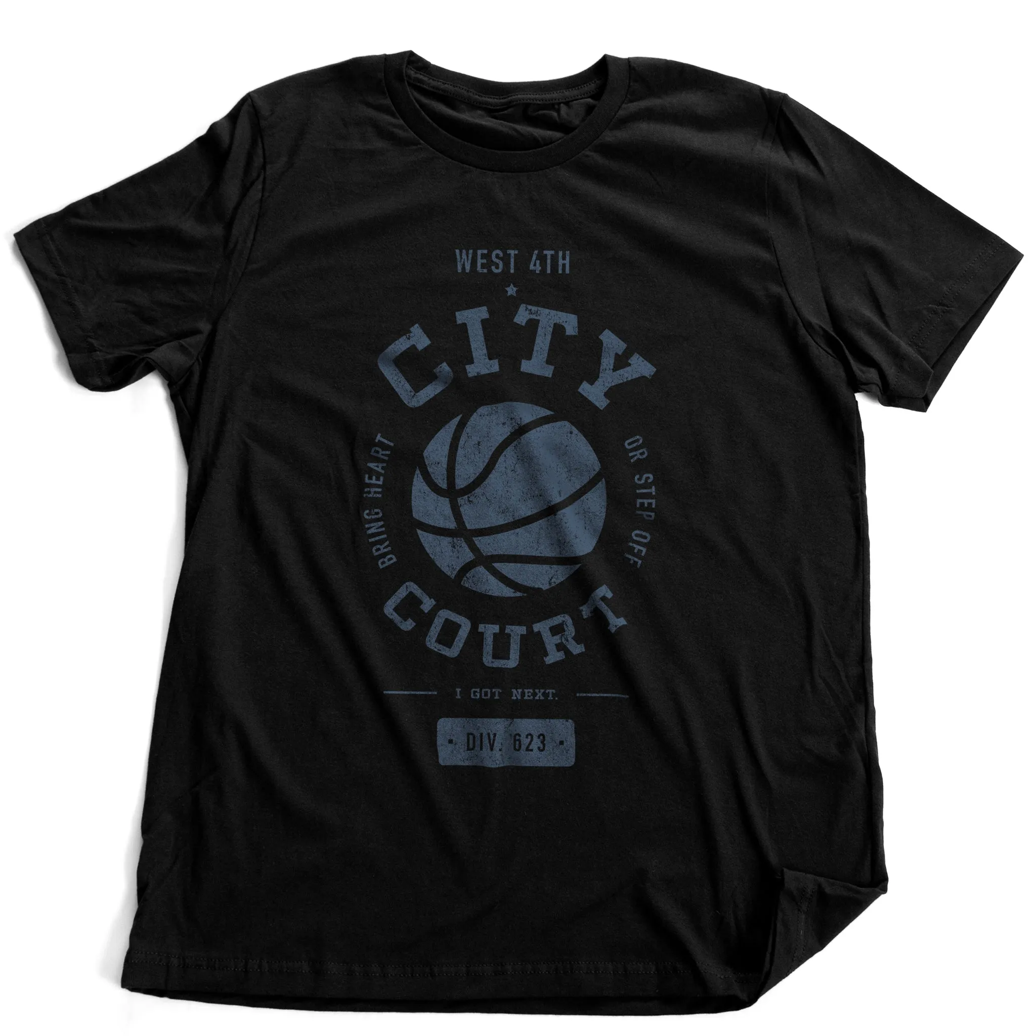 City Court (West 4th Basketball / NYC) — "BRING HEART" classic retro premium unisex T-shirt