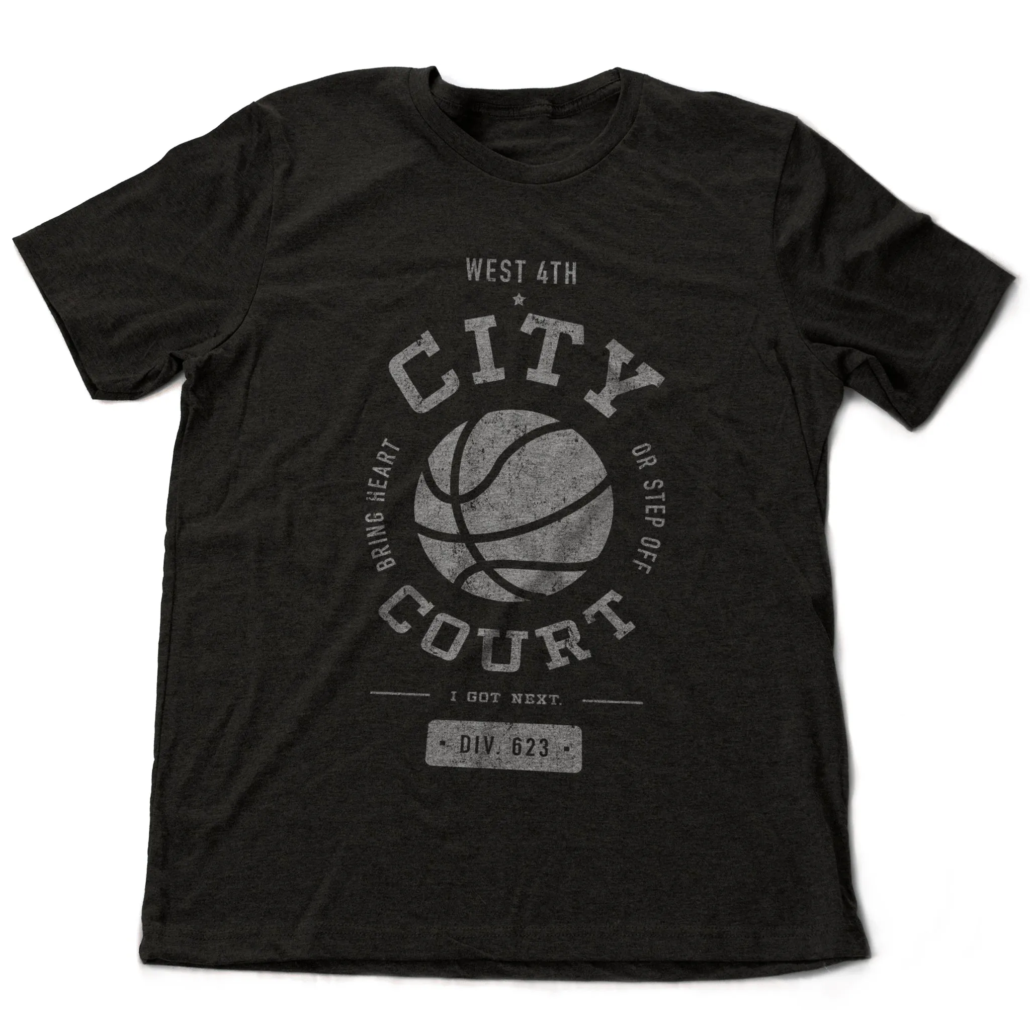 City Court (West 4th Basketball / NYC) — "BRING HEART" classic retro premium unisex T-shirt