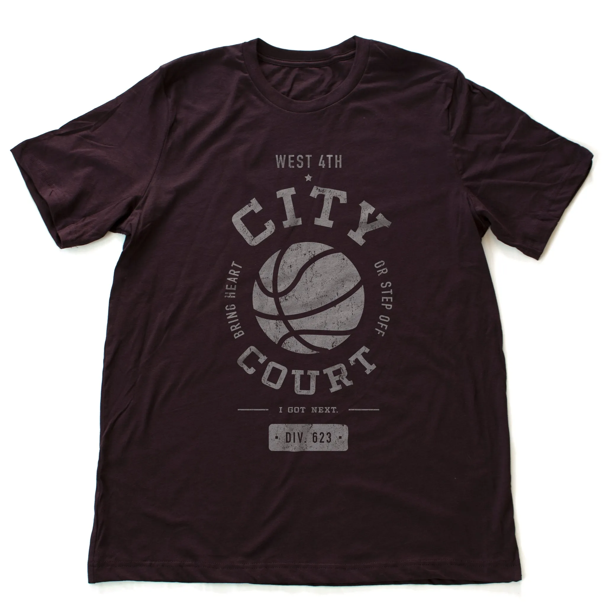 City Court (West 4th Basketball / NYC) — "BRING HEART" classic retro premium unisex T-shirt