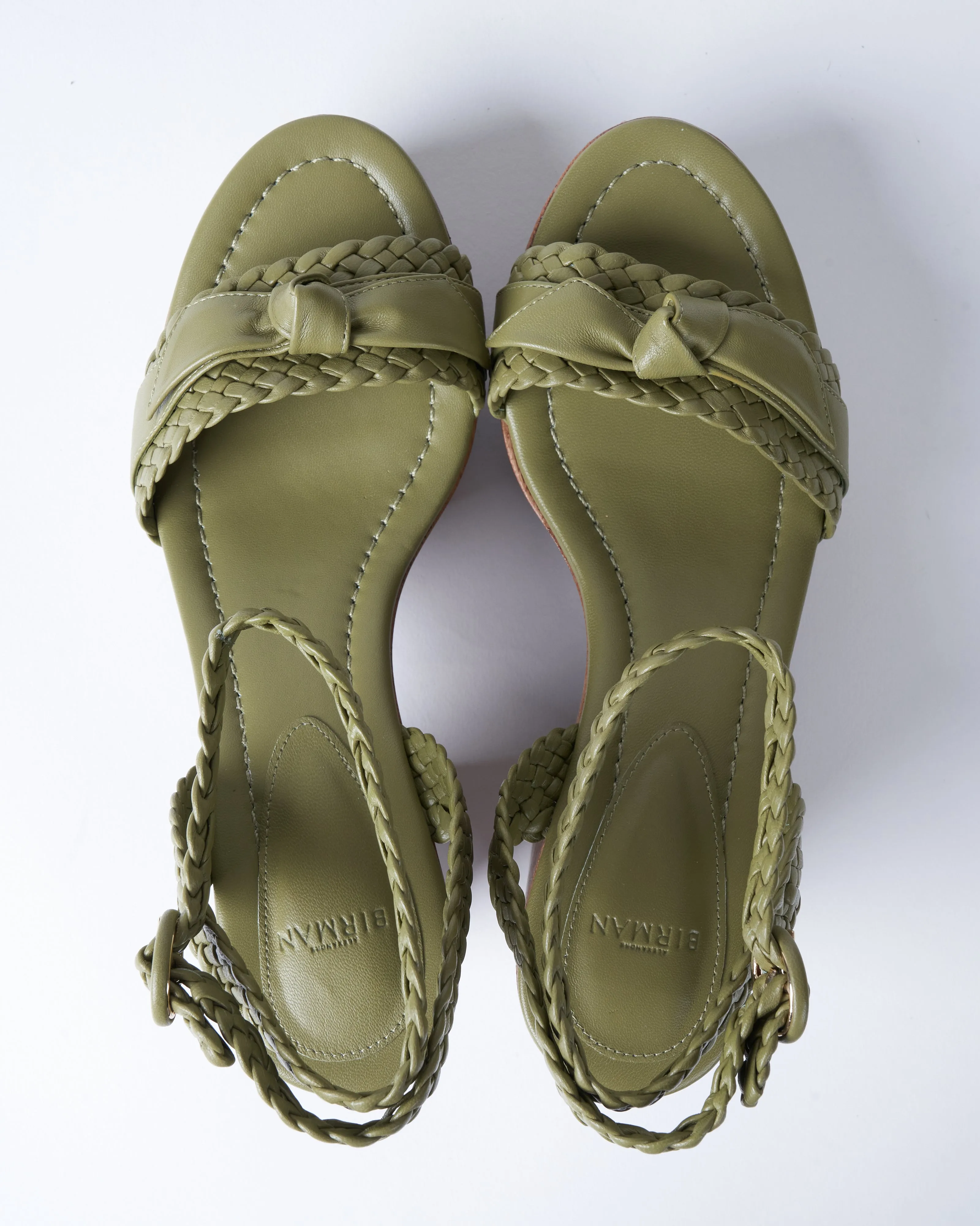 clarita woven clog 110 - silvergreen nappa