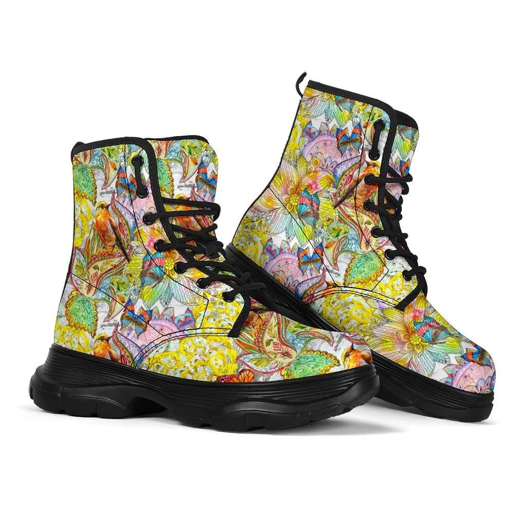Colors Of Spring Chunky Boots